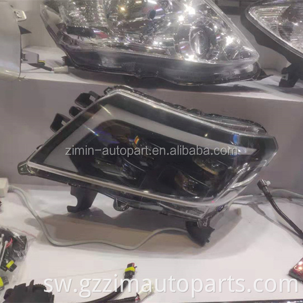 Grille ya juu ya gari mbele ya gari na taa ya LED kwa Navara NP300 2015 - 2019